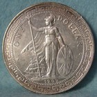 1909-b Great Britain Uk Trade Dollar Word Silver Coin Near Uncirculated  633