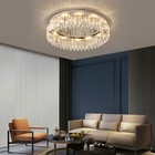 Modern Flush Mount Crystal Chandelier Led Ceiling Light Pendant Lamp Fixture 40w