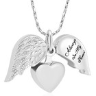 Cremation Jewelry Heart Urn Necklace For Ashes - Memorial Keepsake Pendant With