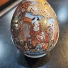 Antique Meiji Period Japanese Kutani Porcelain Bottle Vase With Original Stopper