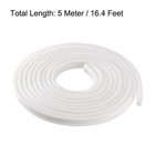T-slot Mount Window Weatherstrip Seal 7mm Bulb For 6mm Slot 5 Meters Long White