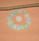 Small White   Seafoam Blue Sea Glass Beads Thick Real Drilled Beach Glass Beads