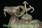 11  Old China Bronze Ware Western Zhou Dynasty Beast Striation Sheep Zun Vessel