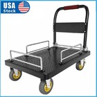 Folding Hand Truck  platform Truck Cart  1300 Lbs Heavy Duty Utility Dolly Cart