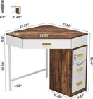 Modern Corner Desk Triangle Computer Desk Pc Table W  3 Drawers For Home Office