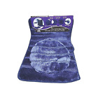 Blue Bathroom Rugs Set bath Mat  Contour Rug   Lid Cover Non-slip Soft 3 Piece 