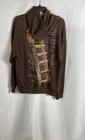 Travis Scott Cactus Jack Highest In The Room Sun Lyrics Hoodie Brown Sz M