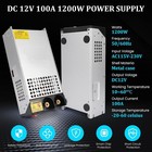 110v To 12v Dc Converter 100a 1200w - Power Supply For Cctv Led 3d Printer