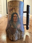 Vintage Lake Junaluska Native American Indian Wood Adirondack Souvenir Mug Stein