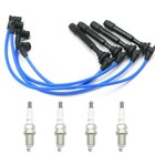 4 Pack 5464 Spark Plugs And 27501-22b00 Spark Plug Wires  Replacement For Hyunda
