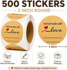 500 Kraft 2 Inch Round Canning Labels