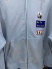 Unisex Zip   up Hoodie Rhinestone High Street Worn Broken Sweatshirt Jacket Coat