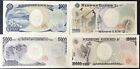 Japan Set 4 Pcs 1000 2000 5000 10000 Yen Nd 2000-2014 P 103 104 105 106 Unc