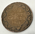 1919 Canadian Large Copper One Cent Coin George V