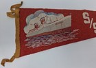Vintage Ss American Souvenir Felt Pennant United States Lines  red 