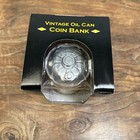 Shell Vintage Oil Can Coin Bank Metal Die-cast Advertising New First Gear 2001