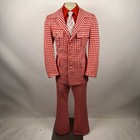 Jantzen Leisure Suit Mens 42 Jacket Coat 36 31 Pants Bell Bottom Vtg 60s 70s Mod