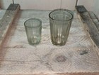 Set Of 2 Ussr Soviet Russian Faceted Glass 250 Gr   Shot For Vodka 100gr Vintage