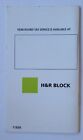 Vintage H   R Block Expence Tax Record Booklet Year 2000