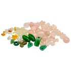 Vintage Bead Lot Of Jade   Rose-quartz Focal Old Reclaimed Loose Mixed Drilled