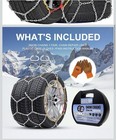 Snow Tire Chains For Cars Suv Pickup Trucks Auto Tightening Fast Install Kn-110