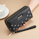 Women Lady Leather Clutch Wallet Long Purse Card Phone Holder Double Zip Handbag