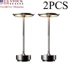 2x Silver Led Touch Sensor Table Lamp Rechargeable Dimmable Bar Desk Night Light