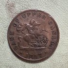 1857 Bank Of Upper Canada Copper Bank Token One Half Penny Better Grade