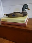 Vintage Carved Wood Mallard Decoy Duck Platter Tray Signed