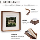 12x12 Square Picture Frame In Natural Walnut Wood  Solid Wooden Frames Matted   