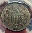 1867 Two Cent Piece     Pcgs Ms62 Bn Cac    