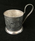 Vintage Melchior Tea Glass Holder Coaster Glass Tea Podstakannik Soviet Ussr