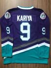 Movie Paul Kariya  9 Mighty Ducks Hockey Jersey Youth mens Stitched Custom S-6xl