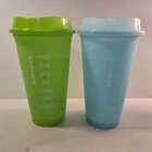 Starbucks Halloween 2024 Glow In The Dark Reusable Hot Cups 16oz Set Of 2 Neon
