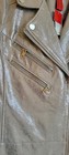 Silver Moto Bomber Vegan Leather Jacket  Sz S  Runs Bigger  Lined  Washable Nwt