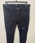 Rta Men   s Black Skinny Slim Fit Denim Jeans Size 36 Logo 5-pocket Button