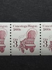 U s  Stamps Sc  2252a  P  6  Shiny Gum  Strip Of 5  Conestoga Wagon  Mnh