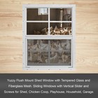 Yuzzy 14  X 21  Shed Windows Tempered Glass And Fiberglass Screen  2 Pack Small