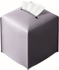 Square Tissue Box Cover Pu Leather Holder Bottom Belt Modern Stylish Organizer B