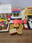 Vintage Fisher Price Little People Huge Lot School Garage Figures Etc 1970s Usa
