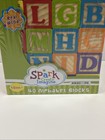 Spark Create Imagine 40 Alphabet Wooden Blocks Letters Numbers Shapes Wood New