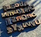 A-z Mixed Alphabet Letterpress Wooden Printing Blocks Wood Type Vintage Printer 