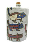 Mara Pottery Large Whimsical Cats Decanter Bottle Limited Edition 170 500 Mexico