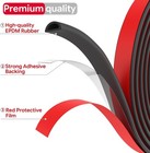 26ft Self-adhesive D-shape Epdm Seal Door Rv Boat Weather Stripping