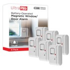 6 Pack Wireless Window   Door Alarms - Diy Home Security Burglar Alert System