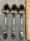 3 Henin   Cie  950 Sterling 1875 Minerva  1  French Acanthus Leaf Silver Spoons 