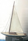 Vintage Wooden Model Racing Sailboat 14  Yacht Pond Boat 010926a2