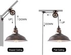Plug In Pendant Light Industrial Pulley Lamp E26 Vintage Bronze 