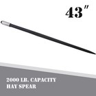 43  Hay Bale Spear 2000lb Capacity Skid Steer Attachment For Tractors Lifts More