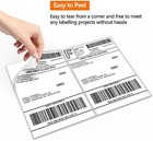 50-1000 Premium 8 5  X 5 5  Half Sheet Self Adhesive Shipping Labels 2 Per Sheet